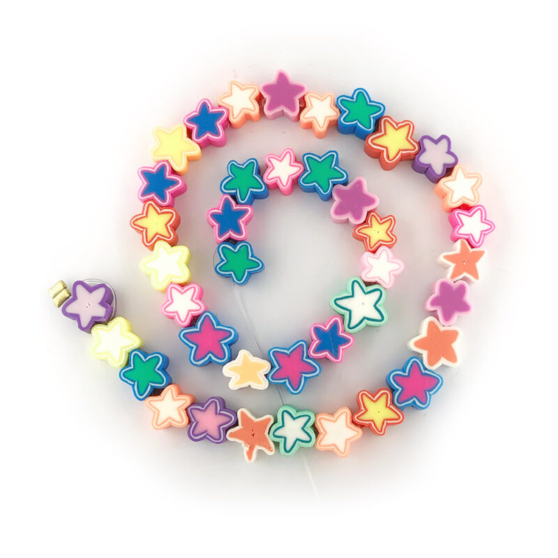 Polymer Clay Star Beads