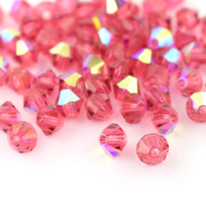 AB Bicone Crystal Beads