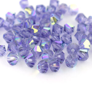 4mm Tanzanite AB Bicone Preciosa Crystal Bead