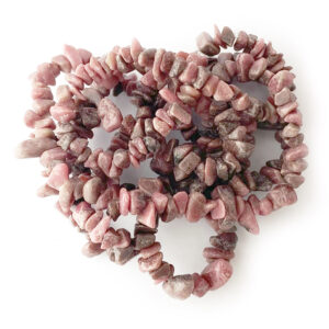 semi-precious rhodonite tumblechip beads