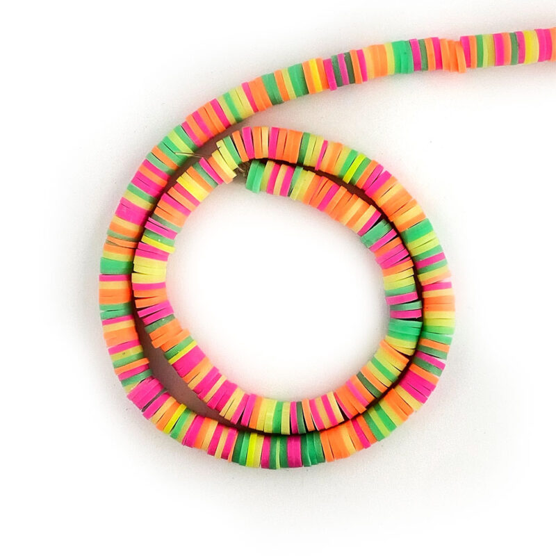 6mm Bright Mix Polymer Clay Spacer Beads