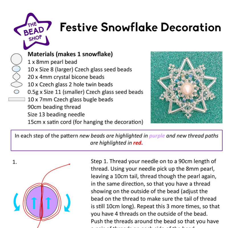 Festive Snowflake Decoration - Pattern