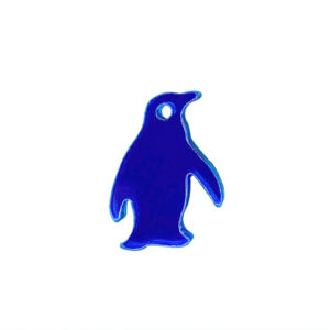 Acrylic Penguin Charm Blue Mirror