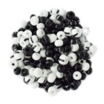 czech glass black and white seed bead mix