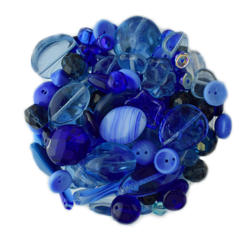 Czech Glass Blue Bead Mix