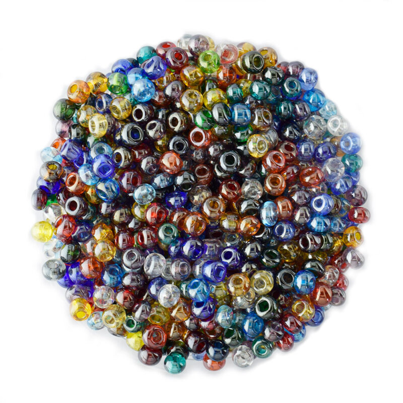 size 5 czech glass transparent lustre seed bead mix - Preciosa seed beads