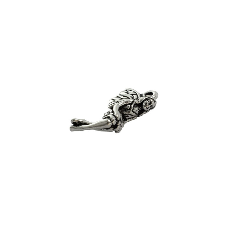 Tierracast Leaf Fairy Pendant Charm Antique Silver - Image 2