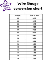 Craft Wire gauge conversion chart