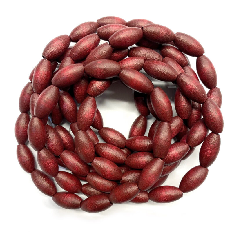 Brown oval wooden beads