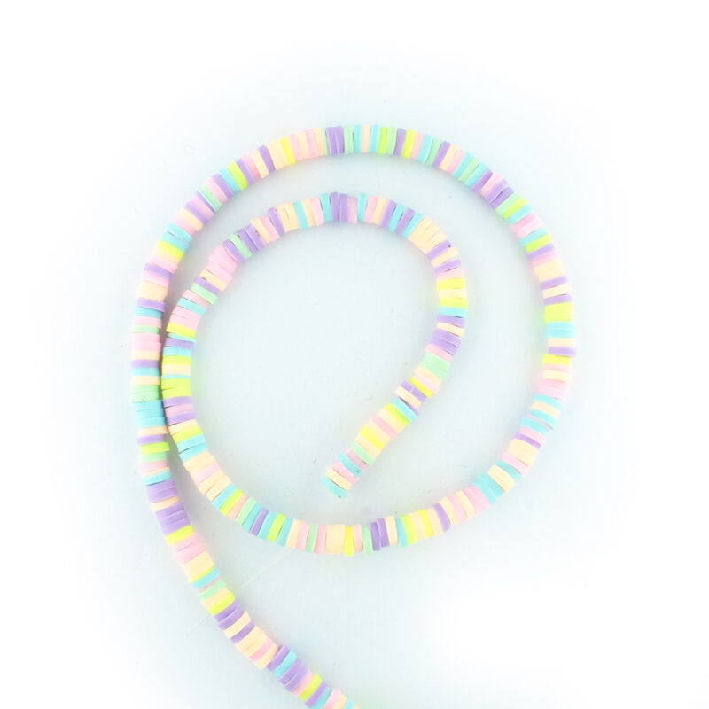 4mm Pastel Mix Polymer Clay Spacer Beads