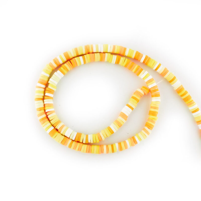4mm Yellow Mix Polymer Clay Spacer Beads