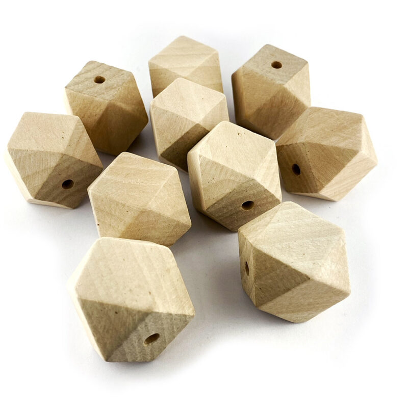 Plain Geometric 30mm Wooden Bead