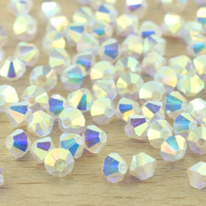 4mm Crystal AB2x Bicone Preciosa Crystal Bead