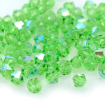 4mm Peridot AB Bicone Preciosa Crystal Bead