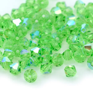 4mm Peridot AB Bicone Preciosa Crystal Bead