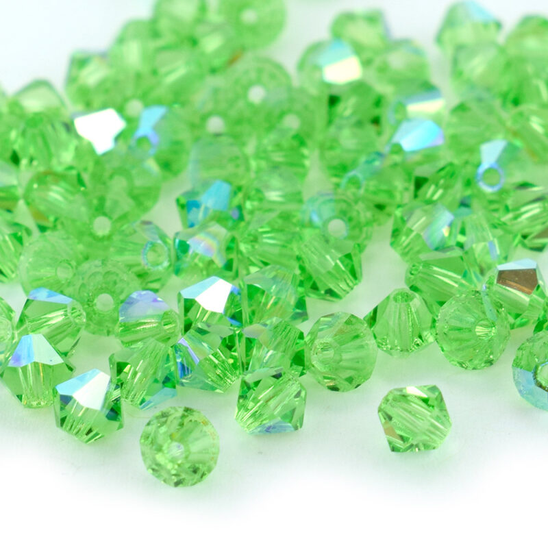 4mm Peridot AB Bicone Preciosa Crystal Bead