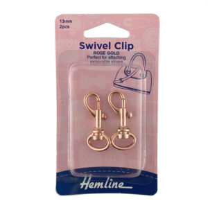 13mm swivel clips rose gold