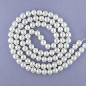 5mm Pearlescent White Preciosa Crystal Pearls