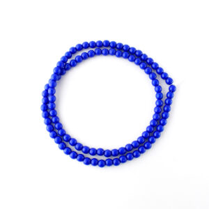 3mm Blue Round Czech Glass Beads