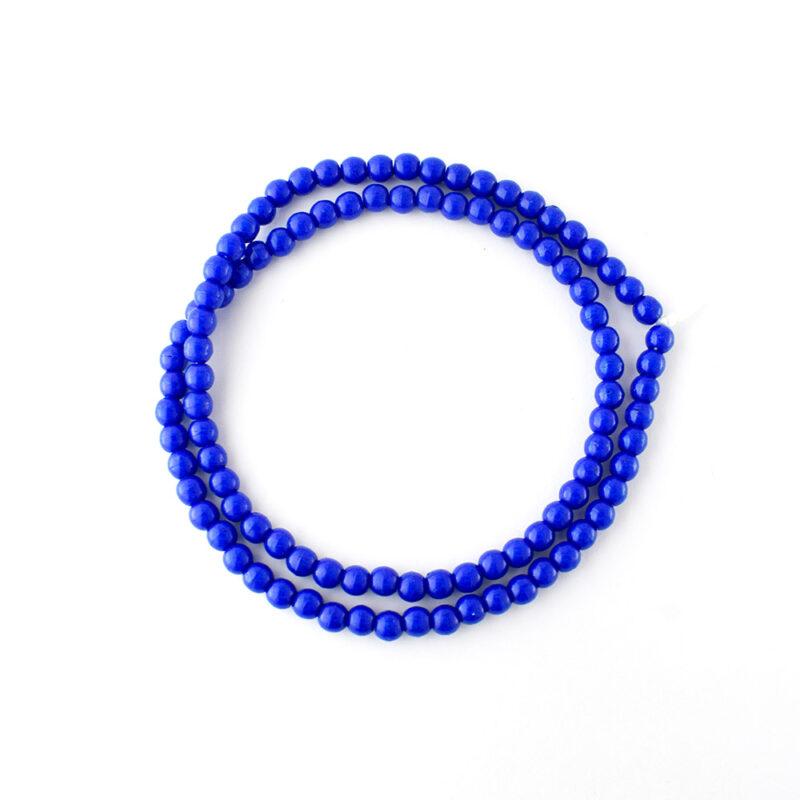 3mm Blue Round Czech Glass Beads