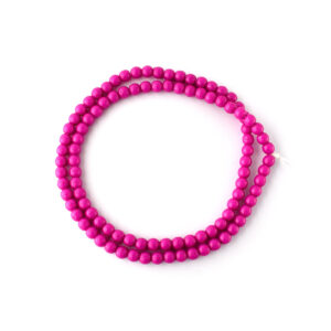 3mm Vivid Pink Round Czech Glass Beads