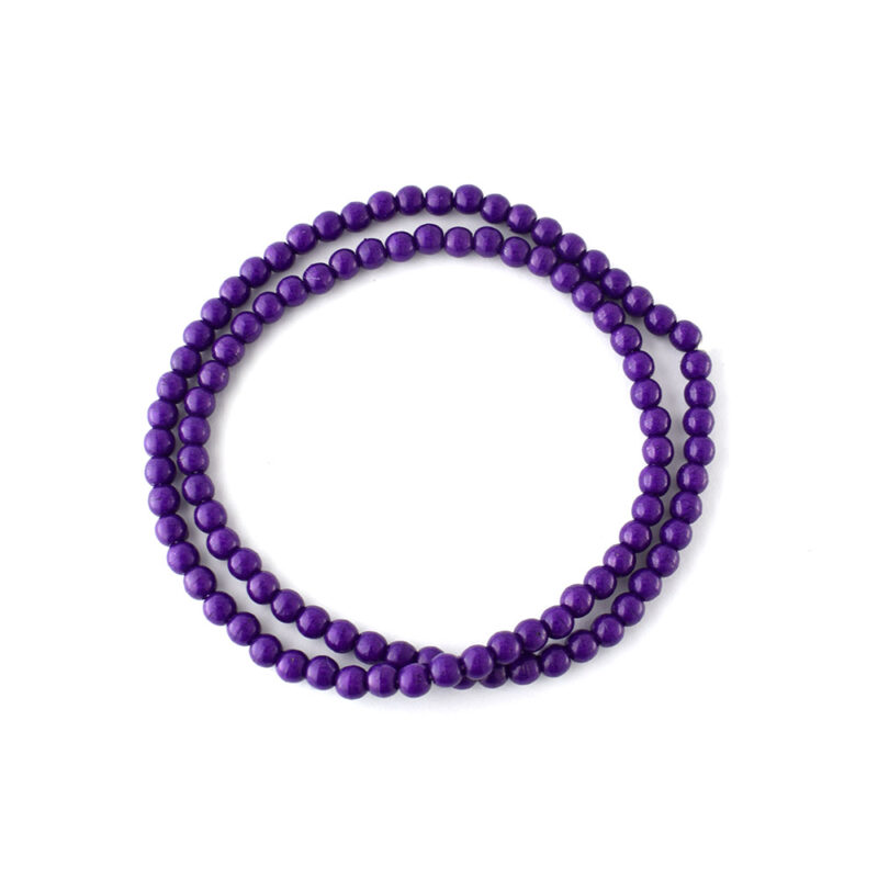 3mm Vivid Purple Round Czech Glass Beads