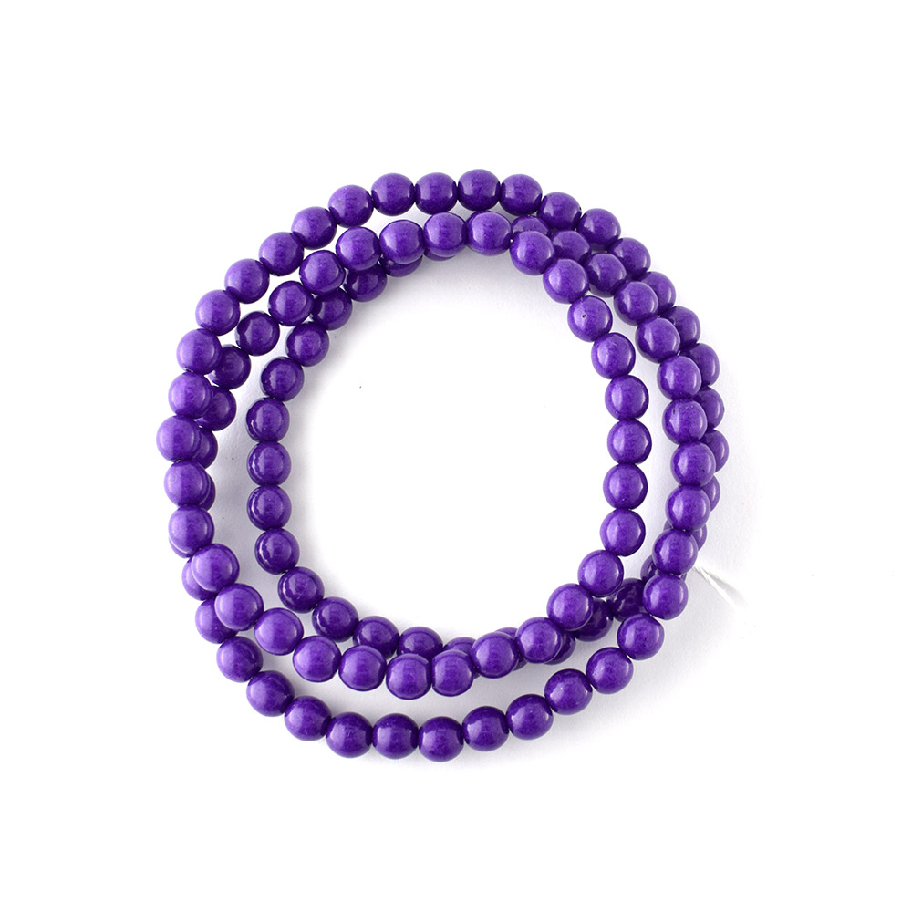 4mm Vivid Purple Round Czech Glass Beads The Bead Shop Nottingham Ltd