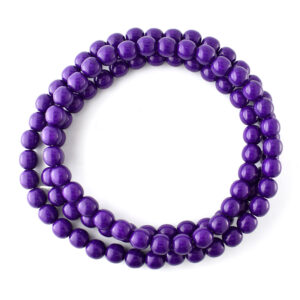 6mm Vivid Purple Round Czech Glass Beads