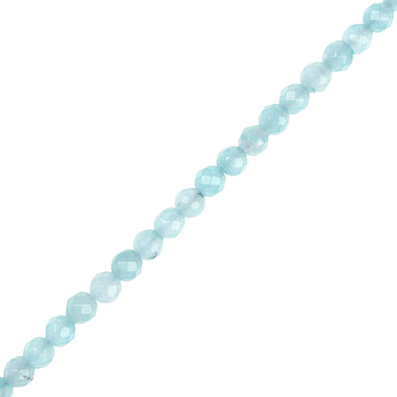 4mm Faceted Dyed Jade Angelite Beads