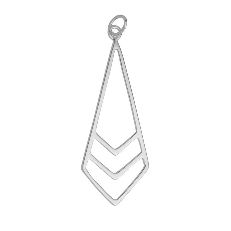 Sterling Silver Chevron Drop