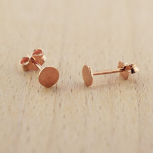 Rose Gold plated sterling silver ear studs