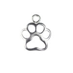 Sterling silver paw print charm