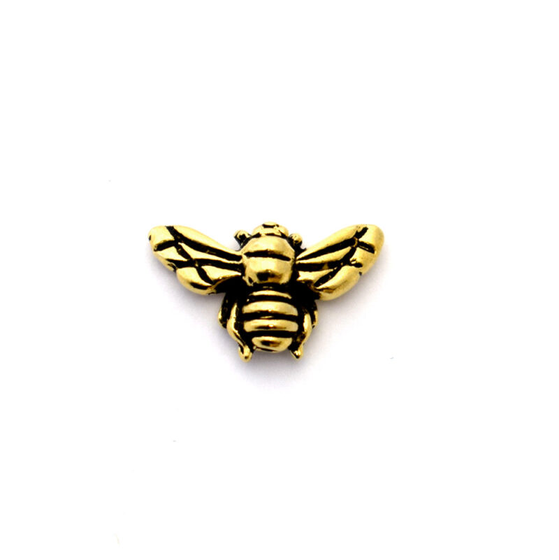 tierracast honey bee bead in antique gold plating