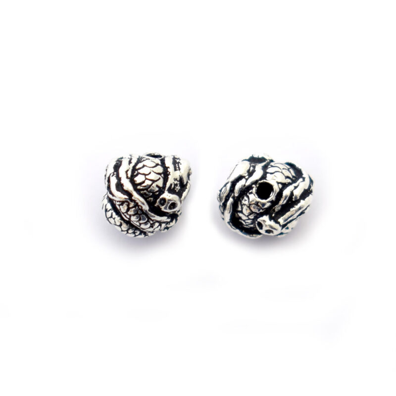 Tierracast Dragon Bead Antique Silver