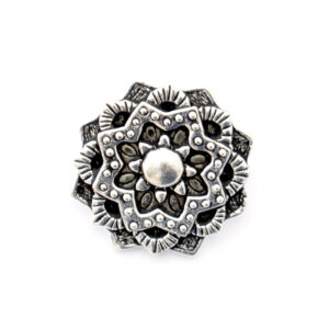 Tierracast Mandala Button Antique Silver