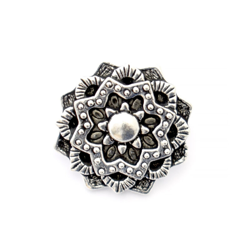 Tierracast Mandala Button Antique Silver