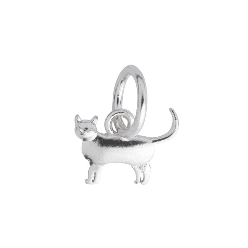 Sterling Silver Tiny Cat Charm