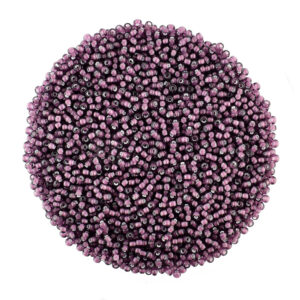 Size 11 White Lined Purple Preciosa Seed Beads