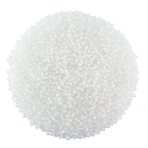 size 11 seed beads - preciosa white lined crystal