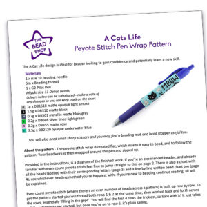 A Cats Life Peyote Pen Wrap Pattern