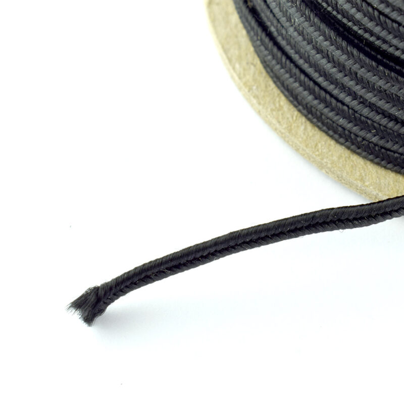 Soutache Braided Cord 3mm Black - cord structure