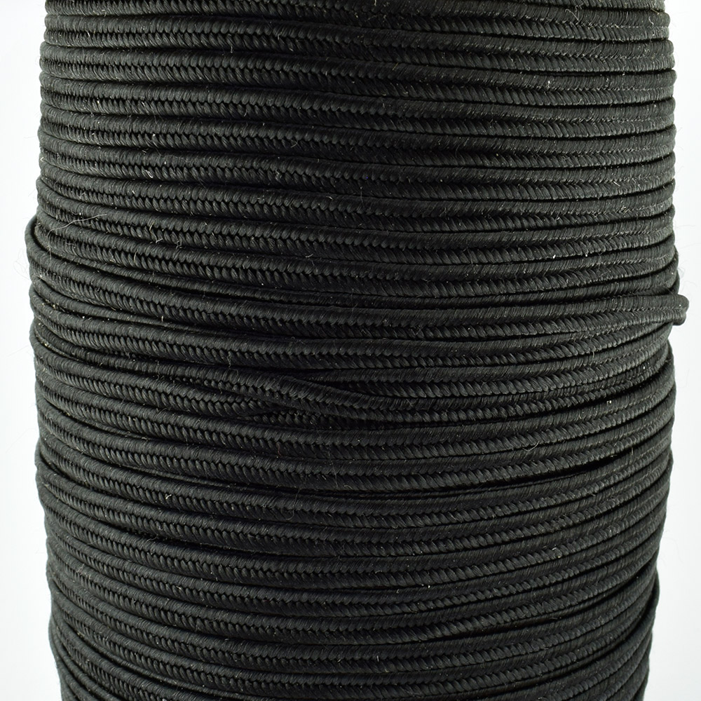 Soutache Black Braided Cord 3mm - The Bead Shop Nottingham Ltd