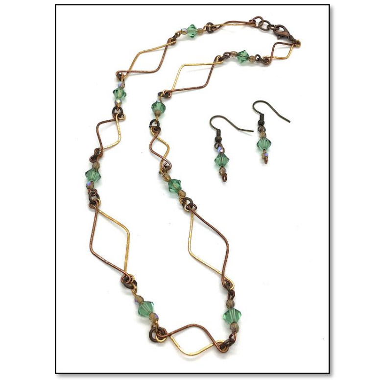 Wire and Link Bling Necklace