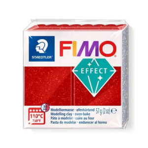 Fimo Effect Red Glitter Polymer Clay