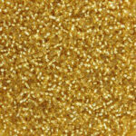 size 13 seed beads silver lined gold 13/0