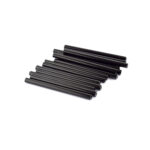 40mm Opaque Black Preciosa Glass Tube Beads