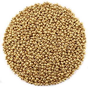 Size 11 Galvanised Gold Seed Beads