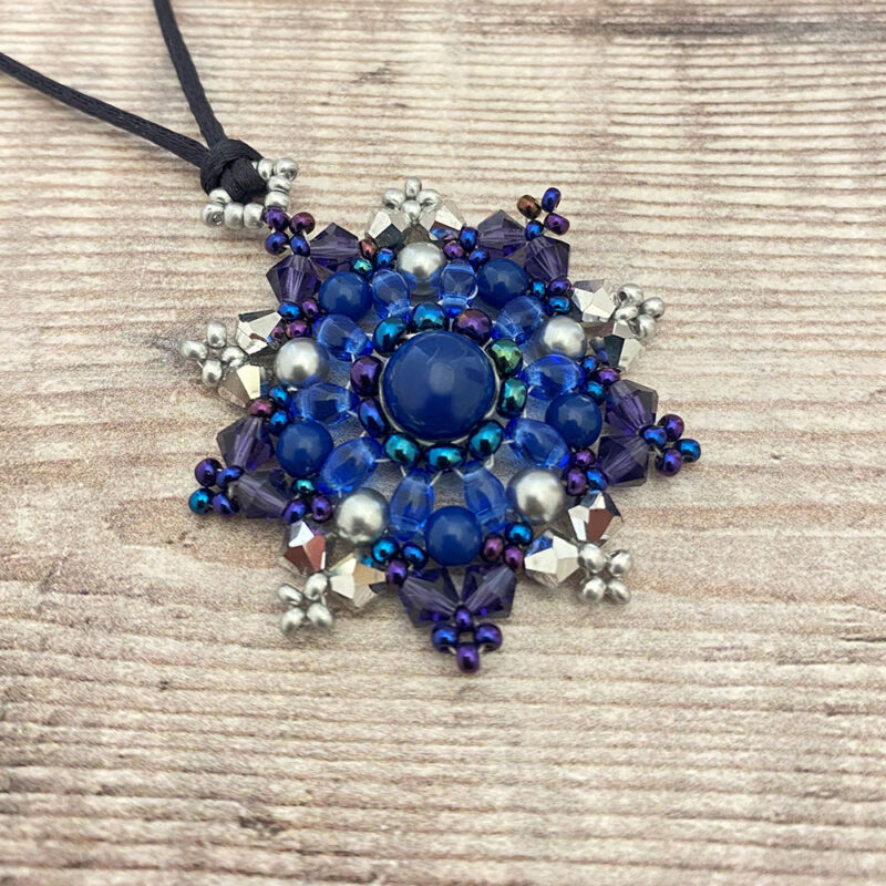 Star Mandala Pendant Kit Blue and silver