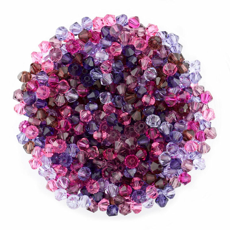 4mm Berry Mix Preciosa Crystal Bicone Beads
