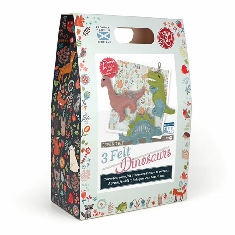 Three dinos sewing kit
